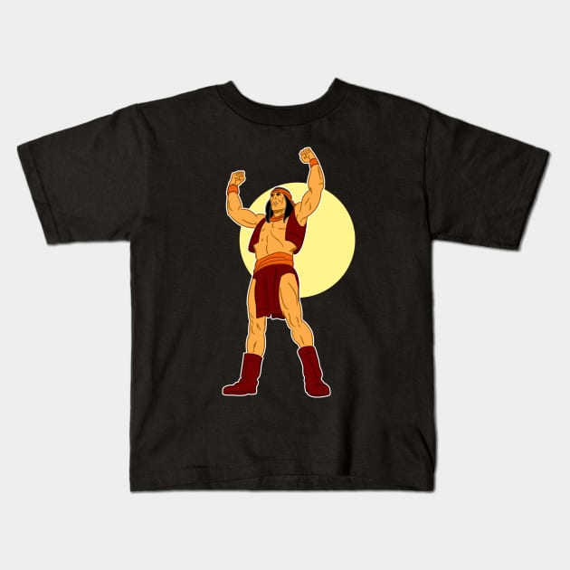 Super Friends Apache Chief Kids T-Shirt by AlanSchell76